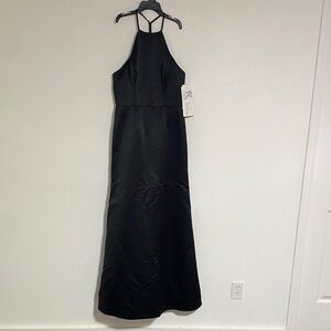 Hayley Paige Occasions Black Halter Maxi Dress